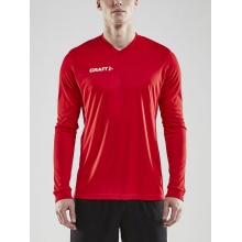 Craft Sport Long-sleeved Shirt (Jersey) Squad Solid - high elasticity, ergonomic design - red Men