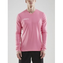 Craft Sport Long Sleeve Shirt (Jersey) Squad Solid - high elasticity, ergonomic design - pink Men