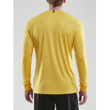 Craft Sport Long Sleeve Shirt (Jersey) Squad Solid - high elasticity, ergonomic design - yellow Men