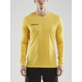 Craft Sport Long Sleeve Shirt (Jersey) Squad Solid - high elasticity, ergonomic design - yellow Men