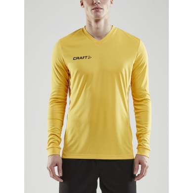 Craft Sport Long Sleeve Shirt (Jersey) Squad Solid - high elasticity, ergonomic design - yellow Men