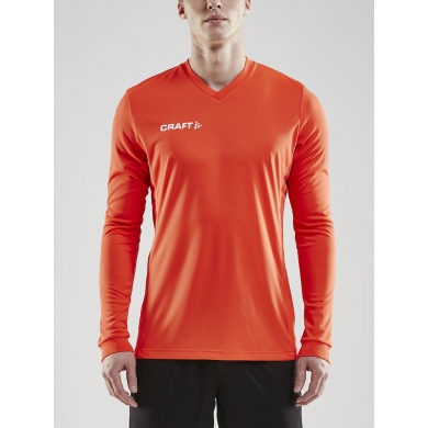 Craft Sport Long Sleeve Shirt (Jersey) Squad Solid - high elasticity, ergonomic design - orange Men