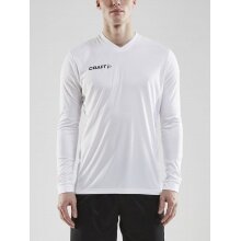 Craft Sport Long-sleeved Shirt (Jersey) Squad Solid - high elasticity, ergonomic design - white Men