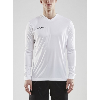 Craft Sport Long-sleeved Shirt (Jersey) Squad Solid - high elasticity, ergonomic design - white Men