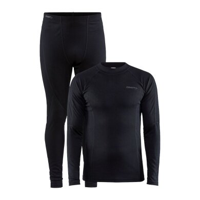 Craft Functional Underwear Set Core Warm Baselayer (Long Sleeve Shirt + Long Pants) Black Men