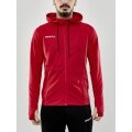 Craft Training Jacket Evolve Hood - durable mid-layer hooded jacket made of stretch material - red Men