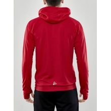 Craft Training Jacket Evolve Hood - durable mid-layer hooded jacket made of stretch material - red Men