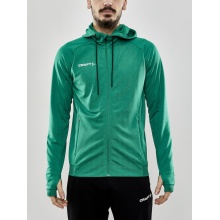 Craft Training Jacket Evolve Hood - durable mid-layer hooded jacket made of stretch material - green Men