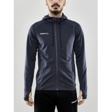 Craft Training Jacket Evolve Hood - durable mid-layer hooded jacket made of stretch material - dark grey Men