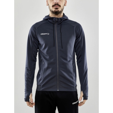 Craft Training Jacket Evolve Hood - durable mid-layer hooded jacket made of stretch material - dark grey Men