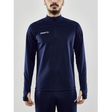 Craft Sport Long-sleeved shirt Evolve Halfzip - durable, made of stretch material - navy blue Men