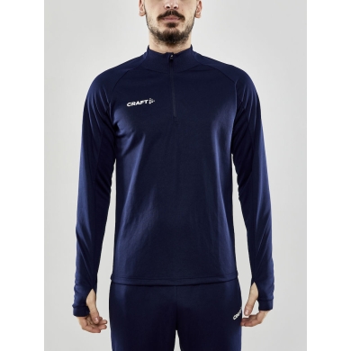 Craft Sport Long-sleeved shirt Evolve Halfzip - durable, made of stretch material - navy blue Men