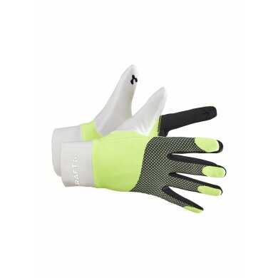 Craft Gloves ADV Lumen Fleece Glove - white/lime yellow/black - 1 pair