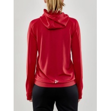 Craft Training Jacket Evolve Hood - durable mid-layer hooded jacket made of stretch material - red Women