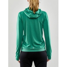 Craft Training Jacket Evolve Hood - durable mid-layer hooded jacket made of stretch material - green Women