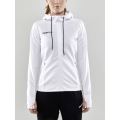 Craft Training Jacket Evolve Hood - durable mid-layer hooded jacket made of stretch material - white Women