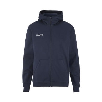 Craft Hooded Sweatshirt Community 2.0 Logo Full Zip (Cotton/Polyester) navy blue Men's