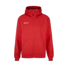 Craft Hooded Sweatshirt Community 2.0 Logo Full Zip Hoodie (Cotton/Polyester) red Men