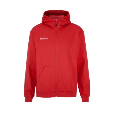 Craft Hooded Sweatshirt Community 2.0 Logo Full Zip Hoodie (Cotton/Polyester) red Men