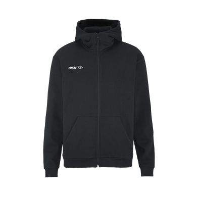 Craft Hooded Sweatshirt Community 2.0 Logo Full Zip Hoodie (Cotton/Polyester) black Men