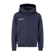 Craft Hooded Sweatshirt Community 2.0 Logo Full Zip Hoodie (Cotton/Polyester) navy blue Kids