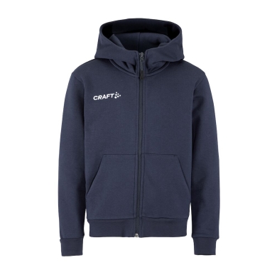 Craft Hooded Sweatshirt Community 2.0 Logo Full Zip Hoodie (Cotton/Polyester) navy blue Kids