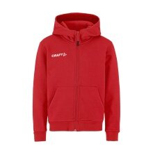 Craft Hooded Sweatshirt Community 2.0 Logo Full Zip Hoodie (Cotton/Polyester) red Kids