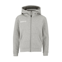 Craft Hooded Sweatshirt Community 2.0 Logo Full Zip Hoodie (Cotton/Polyester) light grey Kids