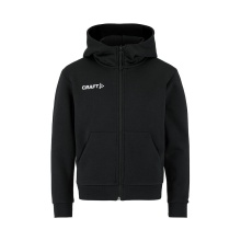 Craft Hooded Sweatshirt Community 2.0 Logo Full Zip Hoodie (Cotton/Polyester) black Kids