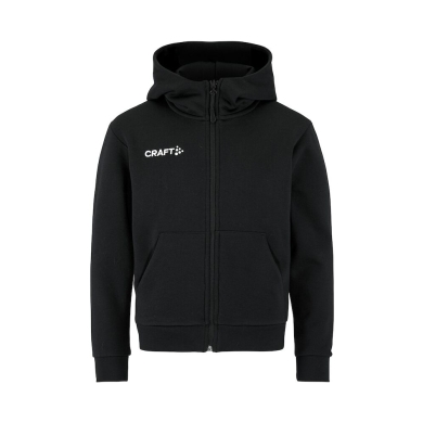 Craft Hooded Sweatshirt Community 2.0 Logo Full Zip Hoodie (Cotton/Polyester) black Kids