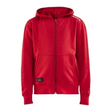 Craft Hoodie Community FZ Hoodie (Front Zipper, sporty fit) red Kids