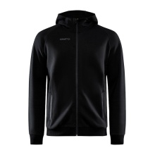 Craft Hoodie Core Soul Full Zip Hood (soft material, with zipper pockets) black Men