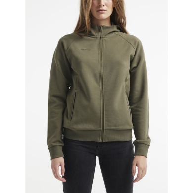 Craft Hoodie Core Soul Full Zip Hood (soft material, with zipper pockets) khaki green Women