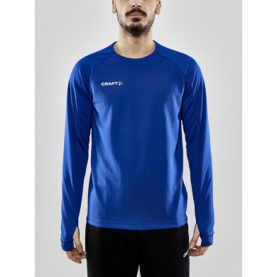 Craft Sport Long Sleeve Shirt Evolve Crew Neck - made of stretch material - cobalt blue Men