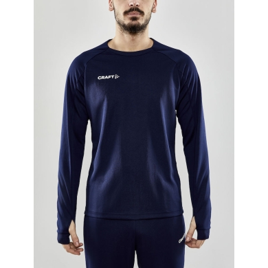 Craft Sport Long Sleeve Shirt Evolve Crew Neck - made of stretch material - navy blue Men