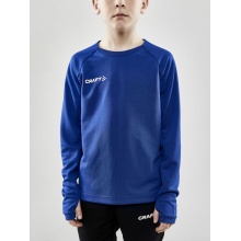 Craft Sport Long Sleeve Shirt Evolve Crew Neck - made of stretch material - cobalt blue Kids