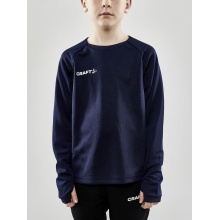 Craft Sport Long Sleeve Shirt Evolve Crew Neck - made of stretch material - navy blue Children