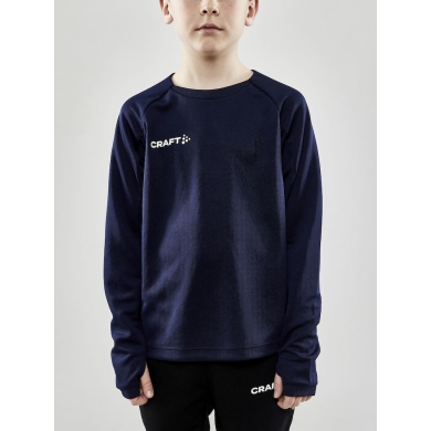 Craft Sport Long Sleeve Shirt Evolve Crew Neck - made of stretch material - navy blue Children