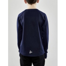 Craft Sport Long Sleeve Shirt Evolve Crew Neck - made of stretch material - navy blue Children