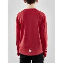 Craft Sport Long Sleeve Shirt Evolve Crew Neck - made of stretch material - red Kids