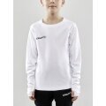 Craft Sport Long Sleeve Shirt Evolve Crew Neck - made of stretch material - white Kids