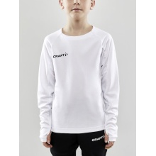 Craft Sport Long Sleeve Shirt Evolve Crew Neck - made of stretch material - white Kids