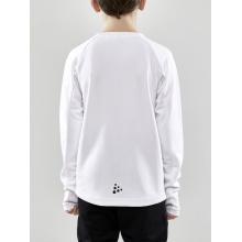 Craft Sport Long Sleeve Shirt Evolve Crew Neck - made of stretch material - white Kids