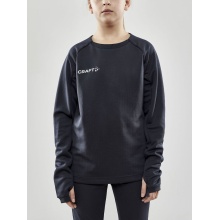 Craft Sport Long Sleeve Shirt Evolve Crew Neck - made of stretch material - asphalt grey Children