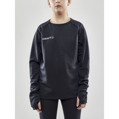 Craft Sport Long Sleeve Shirt Evolve Crew Neck - made of stretch material - asphalt grey Children