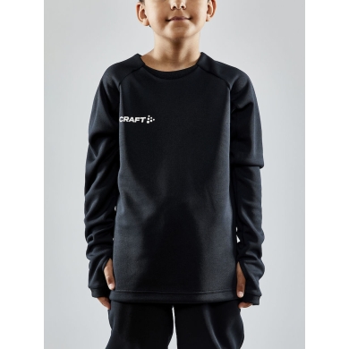 Craft Sport Long Sleeve Shirt Evolve Crew Neck - made of stretch material - black Kids