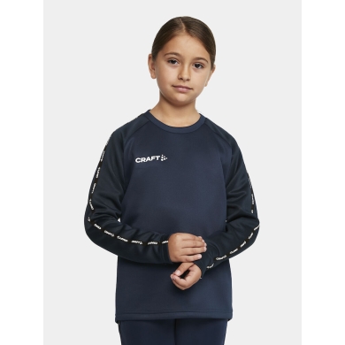 Craft Sport Long-sleeved Shirt Squad 2.0 Crew Neck (rec. Polyester, optimal freedom of movement) navy blue Children