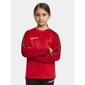 Craft Sport Long Sleeve Shirt Squad 2.0 Crew Neck (rec. Polyester, optimal freedom of movement) red Children