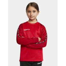 Craft Sport Long Sleeve Shirt Squad 2.0 Crew Neck (rec. Polyester, optimal freedom of movement) red Children