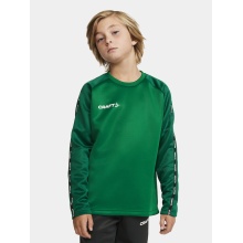 Craft Sport Long Sleeve Shirt Squad 2.0 Crew Neck (rec. Polyester, optimal freedom of movement) green Kids